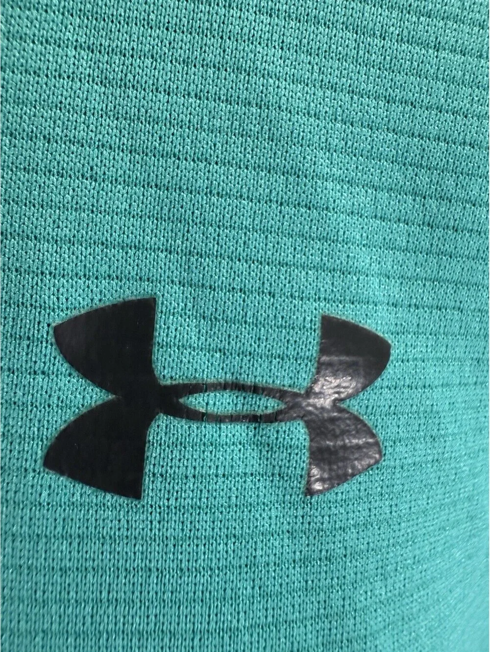 Under Armour Polo Shirt Mens XL Aqua Teal Solid Athletic Golf Heat Gear Loose